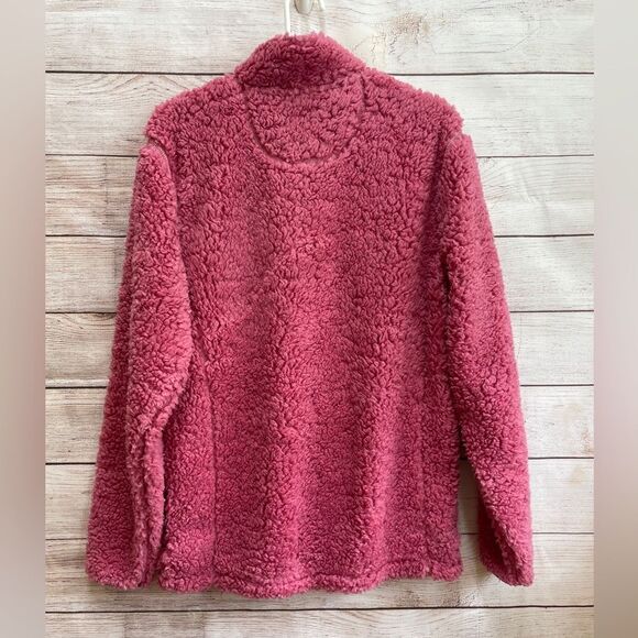 SOUTHERN SHIRT COMPANY HALF ZIP SHERPA IN DUSTY ROSE - Picture 5 of 5